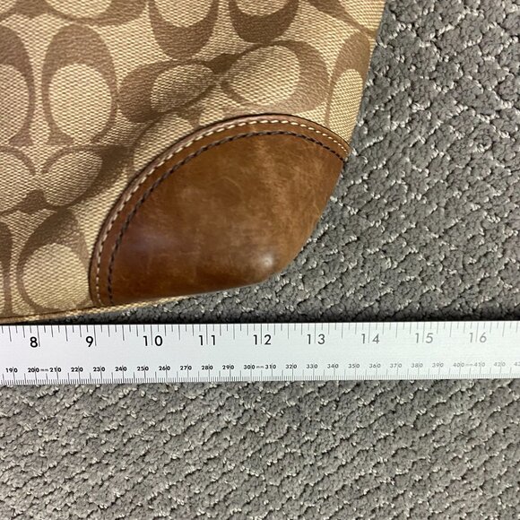 Coach Signature Bag Handbag Shoulder Tote Canvas Leather Brown D0873-12358 - Picture 14 of 15